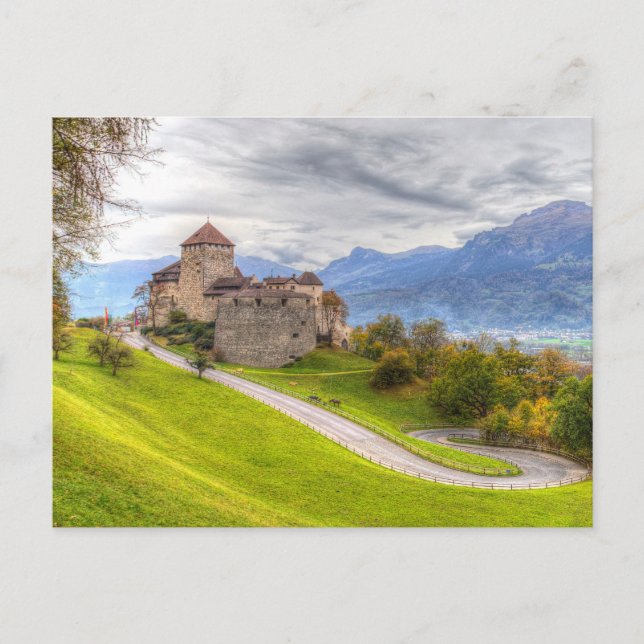 Cartão Postal De Festividades Vaduz Castle Liechtenstein (Frente)