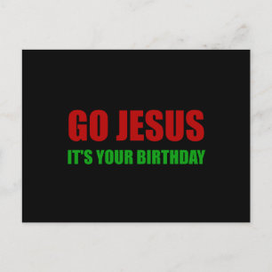Cartão Postal De Festividades Vai Jesus Natal Aniversário