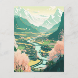 Cartão Postal De Festividades Vale do Sakura