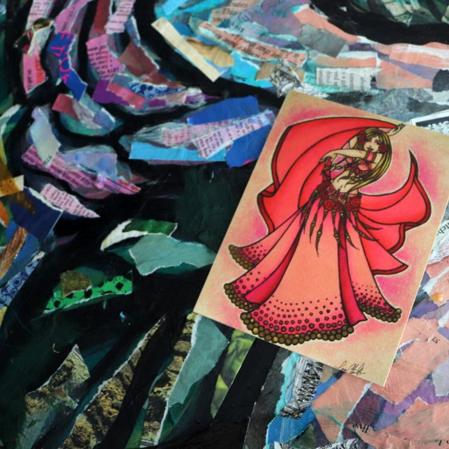 Cartão Postal De Festividades Valentine Belly Dancer Postcard (Criador carregado)