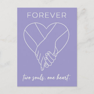 Cartão Postal De Festividades Valentine Forever Design | Couple One Heart