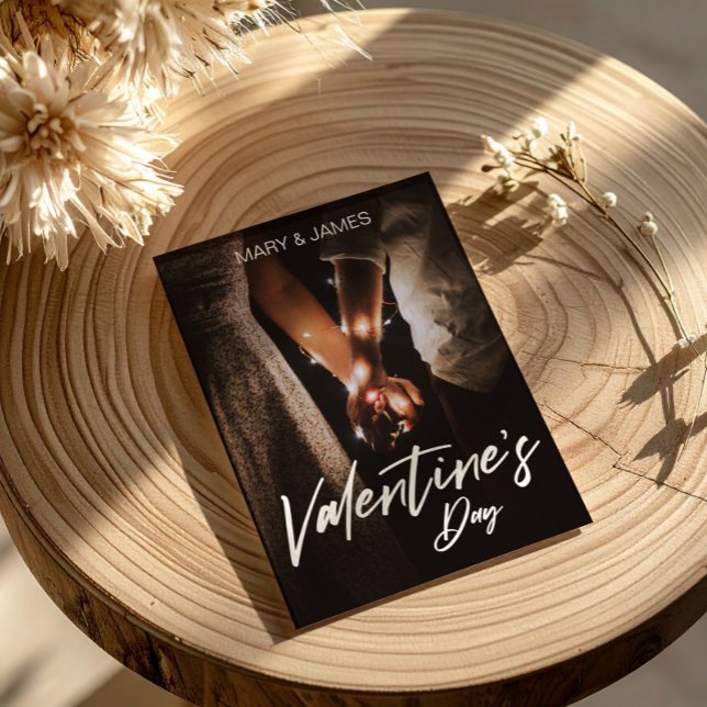 Cartão Postal De Festividades Valentine’s Day Photo Romantic Couple Love (Happy Valentine’s Day Photo Romantic Holiday Postcard, Photo Valentines Day Card)