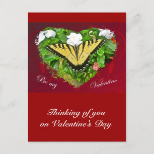Cartão Postal De Festividades Valentine Tiger Swallowtail Butterfly Items