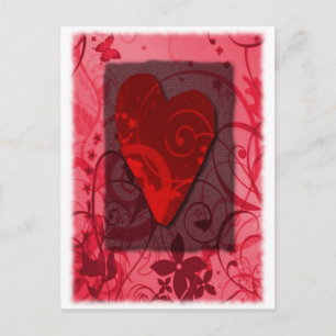 CARTÃO POSTAL DE FESTIVIDADES VALENTINE WITH SWIRLS & HEART