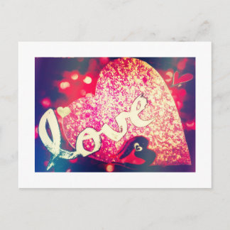 Cartão Postal De Festividades Valentine's Day Gift Sparkly Hearts Love Postcards