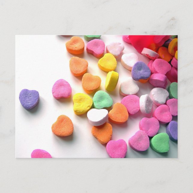 Cartão Postal De Festividades Valentines Sweethearts Candy (Frente)