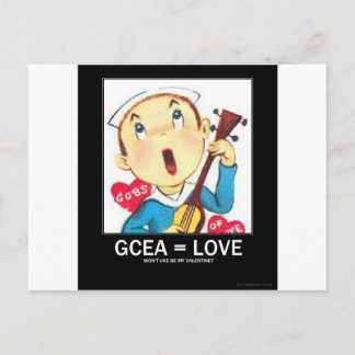 Cartão Postal De Festividades Valentine's Ukulele