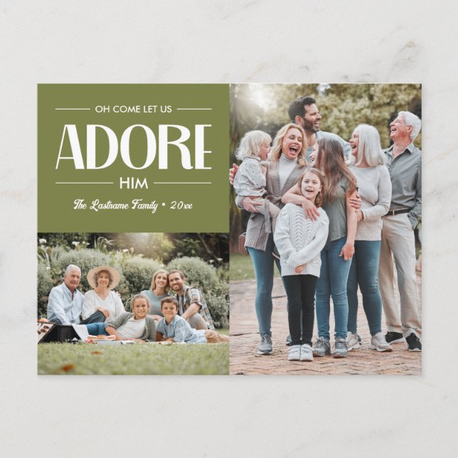 Cartão Postal De Festividades Vamos Adorá-Lo, SAGE Christian 2 Foto (Frente)