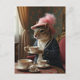 Cartão Postal De Festividades Vamos Com Chá