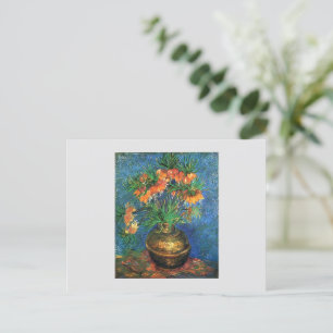 Cartão Postal De Festividades Van Gogh Fritillaries em um Vaso de Cobre