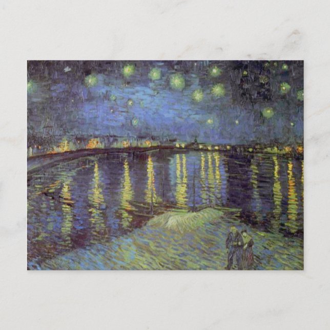 Cartão Postal De Festividades Van Gogh Starry Night Over Rhone (Frente)