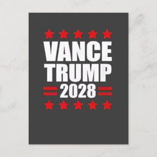 Cartão Postal De Festividades Vance Trump Presidencial Eleições 2028 Política