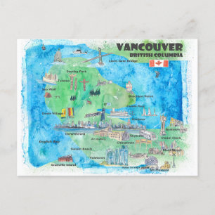 Cartão Postal De Festividades Vancouver British Columbia Canada viagem