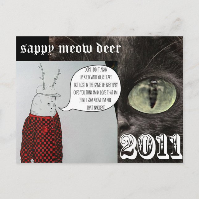 Cartão Postal De Festividades veado-meau (Frente)