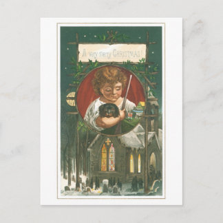 Cartão Postal De Festividades Velho Natal, Igreja