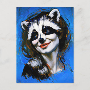 Cartão Postal De Festividades "Velka Teyani" Whispering Raccoon Trickster
