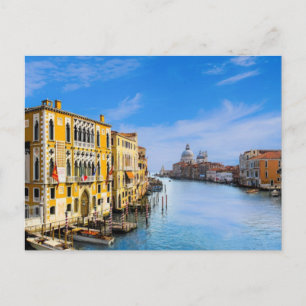 Cartão Postal De Festividades Venice Itália Canal Pós-Cartão