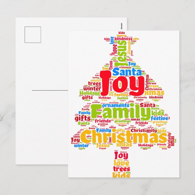 Cartão Postal De Festividades Verdadeiro Significado do Natal, Cartão de Árvore  (Frente/Verso)