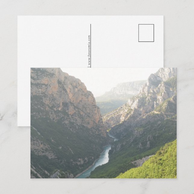 Cartão Postal De Festividades Verdon Gorge, França (Frente/Verso)