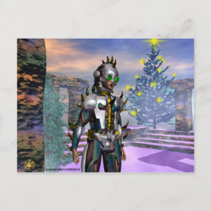 CARTÃO POSTAL DE FESTIVIDADES VÉS VÉSPERA DE ANO NOVO DE UM CYBORG