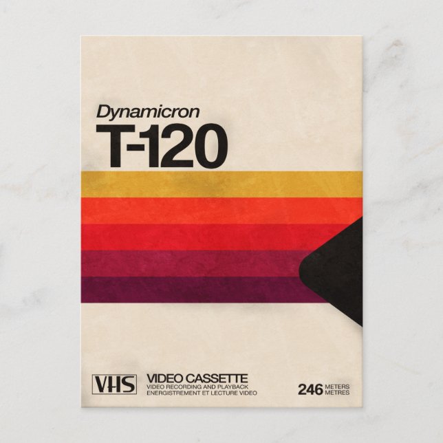 Cartão Postal De Festividades VHS Cassette 80s (Frente)