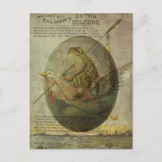 Cartão Postal De Festividades Viagem de Páscoa e ganso (Frente)