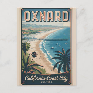 Cartão Postal De Festividades Viagem Retro Vintage Oxnard Califórnia