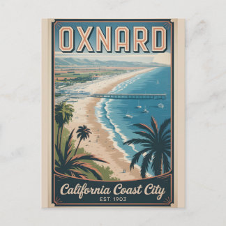 Cartão Postal De Festividades Viagem Retro Vintage Oxnard Califórnia
