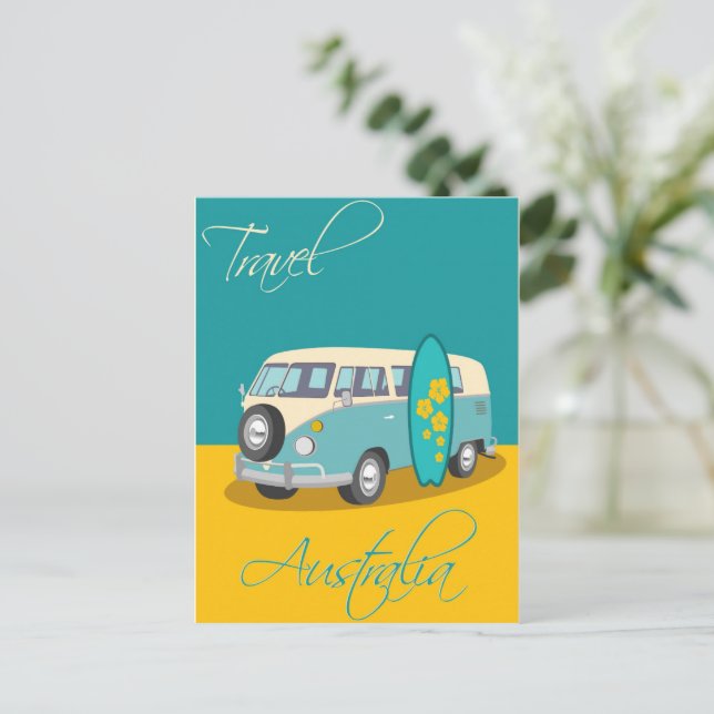 Cartão Postal De Festividades Viagens vintage da Austrália (Em pé/Frente)