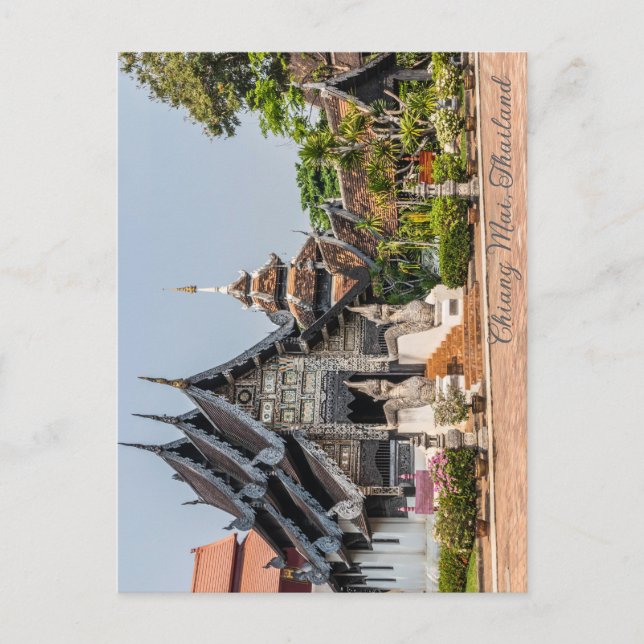 Cartão Postal De Festividades Viaharn em Wat Chedi Luang, Chiang Mai, Tailândia (Frente)