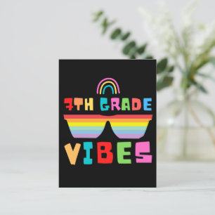 Cartão Postal De Festividades Vibes da 7ª Série De Volta à Escola Professor e Al