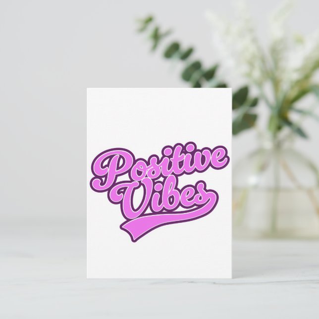 Cartão Postal De Festividades Vibes Positivas (Em pé/Frente)