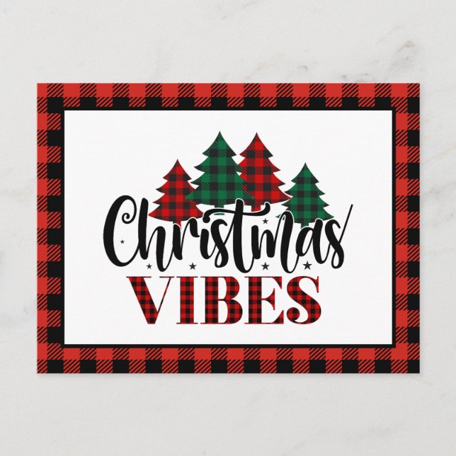 Cartão Postal De Festividades Víblias de Natal da Xadrez de Buffalo (Frente)