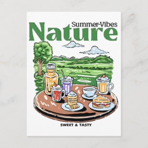 Cartão Postal De Festividades Vibração de Verão Natureza-Beleza Cênica Relaxante