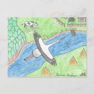 Cartão Postal De Festividades Vibrações da Aldeia
