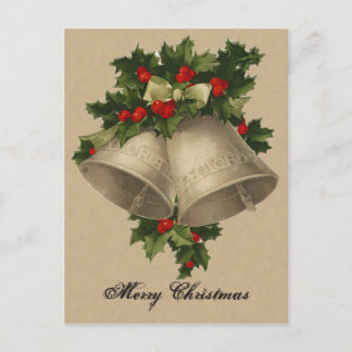 Cartão Postal De Festividades Victorian Christmas Silver Bells Postcard