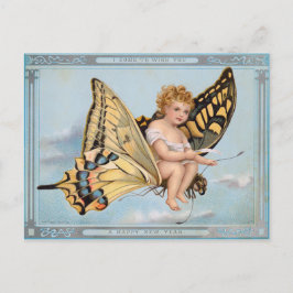 Cartão Postal De Festividades Victorian New Years Day Spirit
