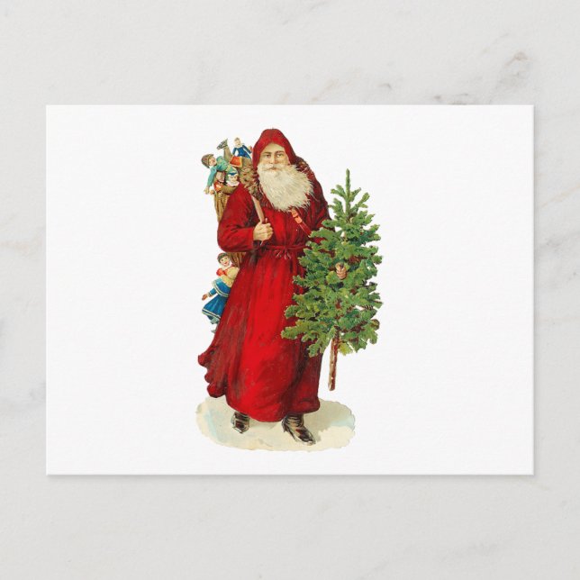 Cartão Postal De Festividades Victorian Santa Claus (Frente)