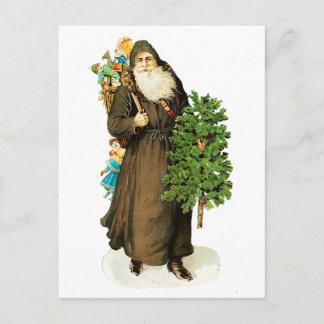 Cartão Postal De Festividades Victorian Santa Claus