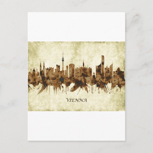 Cartão Postal De Festividades Viena Áustria Cityscape (Frente)