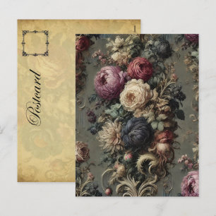 Cartão Postal De Festividades Vigília Selvagem - Floral Gótico