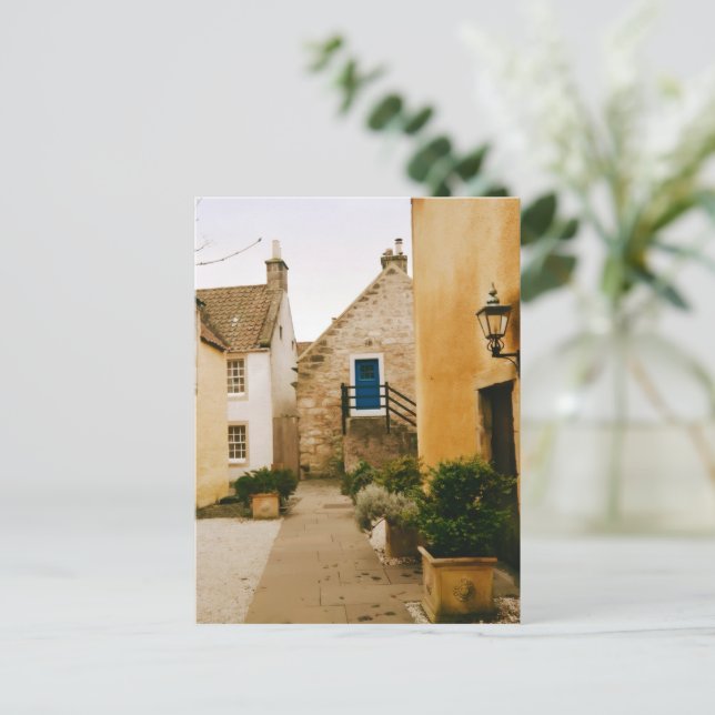 Cartão Postal De Festividades Village of Culross, Fife, Scotland  (Em pé/Frente)