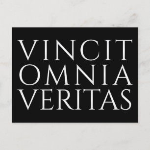 Cartão Postal De Festividades VINCIT OMNIA VERITAS - Cartão-postal de férias c