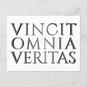 Cartão Postal De Festividades VINCIT OMNIA VERITAS - Cartão-postal de férias cla