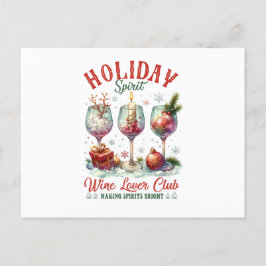Cartão Postal De Festividades Vinho Lover Club
