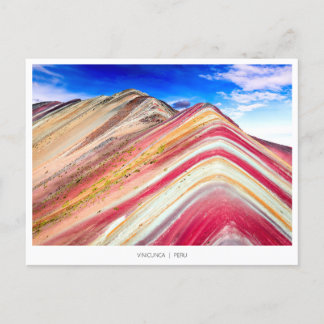 Cartão Postal De Festividades Vinicunca Rainbow Mountain Peru Holiday Postcard