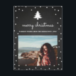 Cartão Postal De Festividades Vintage Chalkboard Felry Christmas | Foto em árvor<br><div class="desc">Vintage Chalkboard Felry Christmas | Foto em árvore</div>
