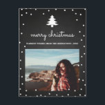 Cartão Postal De Festividades Vintage Chalkboard Felry Christmas | Foto em árvor<br><div class="desc">Vintage Chalkboard Felry Christmas | Foto em árvore</div>