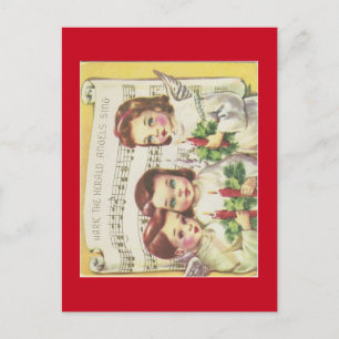 Cartão Postal De Festividades Vintage Choir Christmas Card