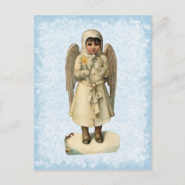 Cartão Postal De Festividades Vintage Christmas Angel Postcard
